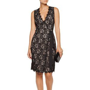 Diane Von Furstenburg Julianna Two Sleeveless Lace Wrap Dress